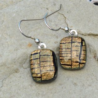 Wicksteads AWDesignsUK Golden Copper Sterling Silver Drop Earrings