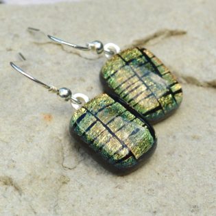 Wicksteads AWDesignsUK Golden Copper Sterling Silver Drop Earrings