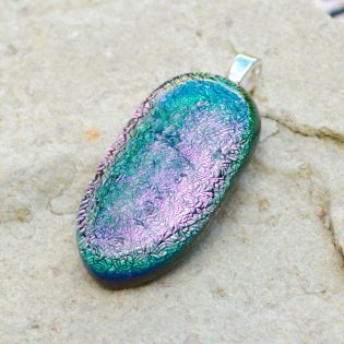 Wicksteads AWDesignsUK Iridescent Purple Dichroic Glass Pendant