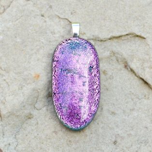 Wicksteads AWDesignsUK Iridescent Purple Dichroic Glass Pendant