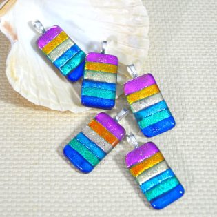 Wicksteads AWDesignsUK Rainbow Dichroic Glass Pendant
