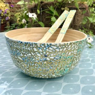 Bamboo Salad Bowl & Servers. Kitchenalia Available at Tiezori