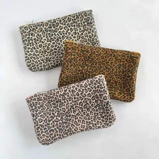 Leopard Print Suede Purse by Rhe Amore