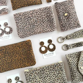 Leopard Print Suede Leather Collection by Rhe Amore