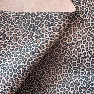 Pink Leopard Print Suede Leather by Rhe Amore