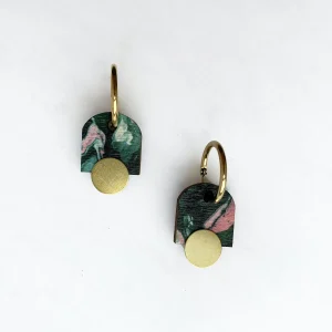 Marble Arc Gold Geometric Hoop Earrings by Mica Peet