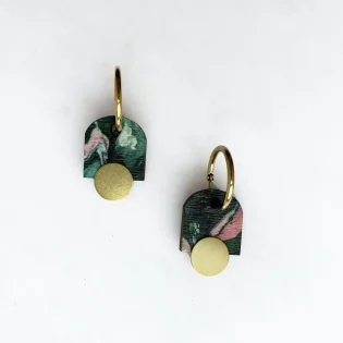 Marble Arc Gold Geometric Hoop Earrings by Mica Peet