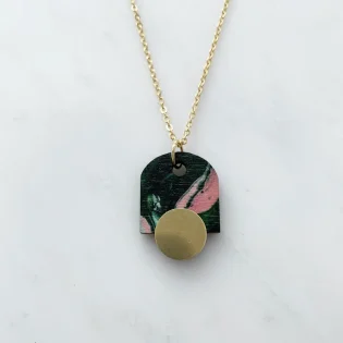 Marble Arc Geometric Pendant Necklace by Mica Peet 1