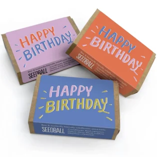 Mix Happy Birthday Pocket Boxes by Seedball available at Tiezori