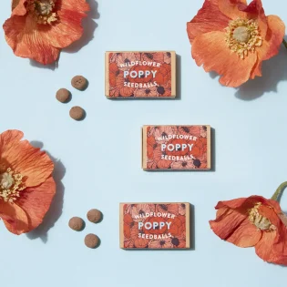 Poppy Wildflower Pocket Boxes by Seedball available at Tiezori 2