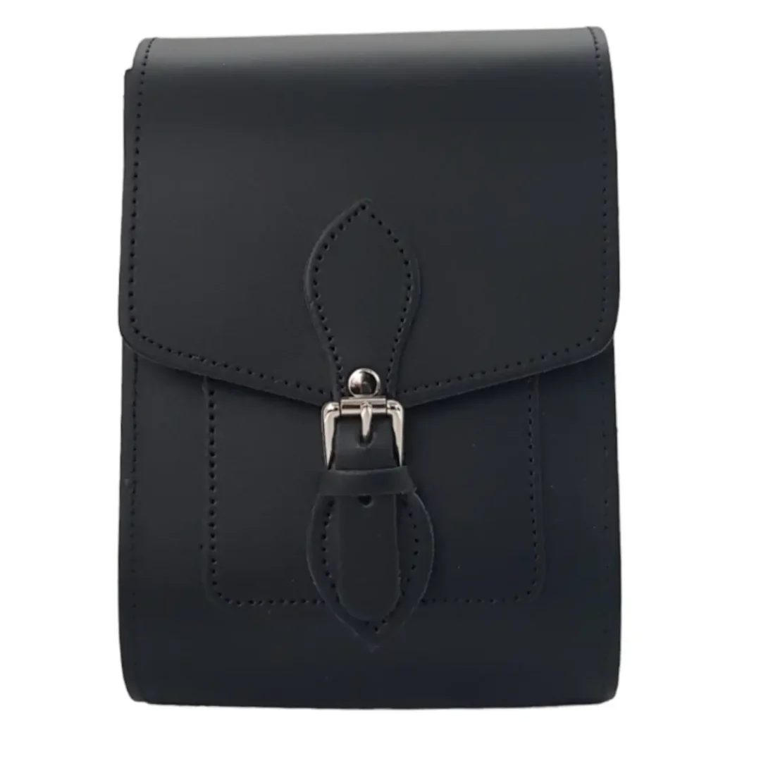 Handmade Leather Festival Phone Bag in Black by Zatchels