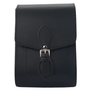 Handmade Leather Festival Phone Bag in Black by Zatchels