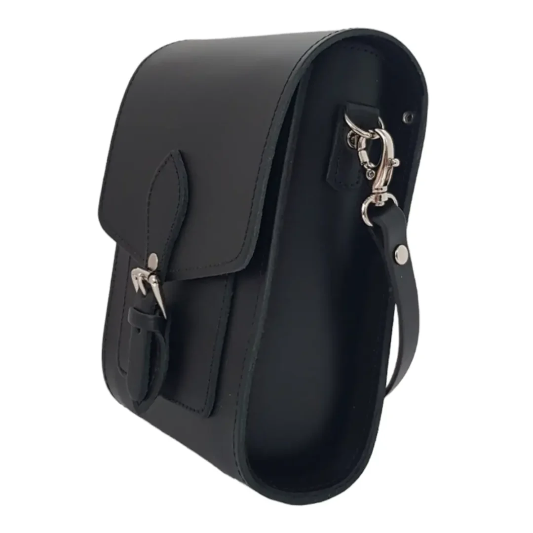 Handmade Leather Festival Phone Bag in Black by Zatchels