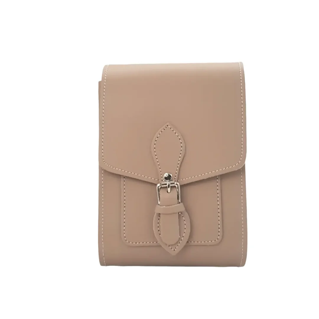 Handmade Leather Festival Phone Bag - Iced Coffee by Zatchels