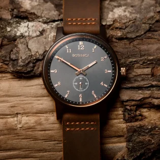 Luther Dark Brown Quartz Watch - Sandalwood & Leather