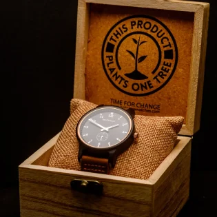 Luther Dark Brown Quartz Watch - Sandalwood & Leather