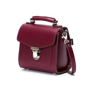 Handmade Leather Sugarcube Handbag in Oxblood by Zatchels