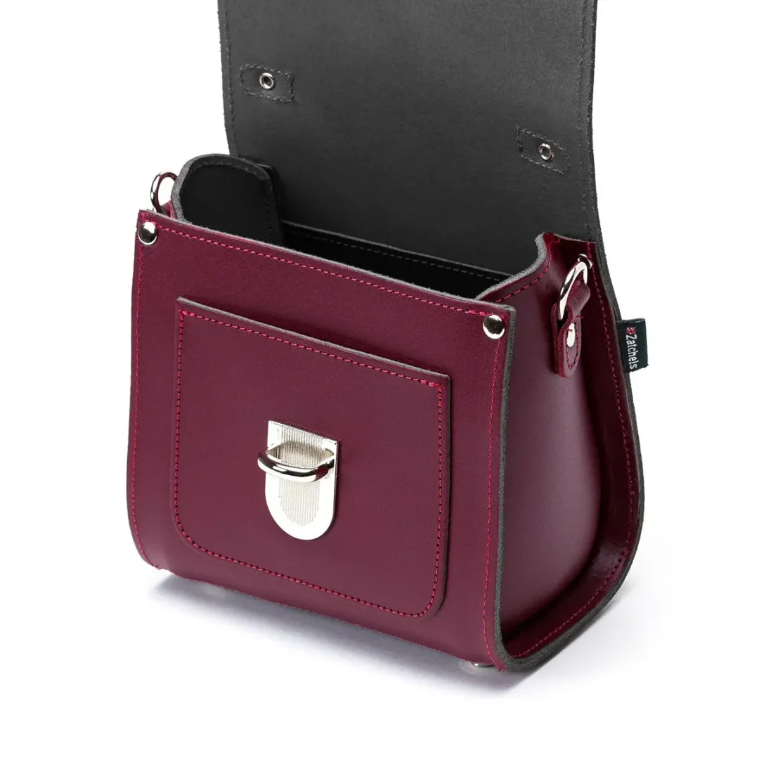 Handmade Leather Sugarcube Handbag in Oxblood by Zatchels