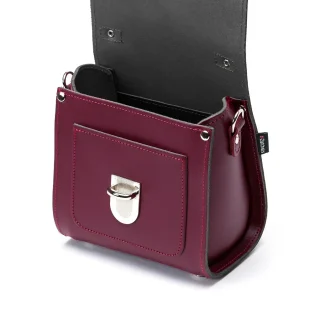 Handmade Leather Sugarcube Handbag in Oxblood by Zatchels