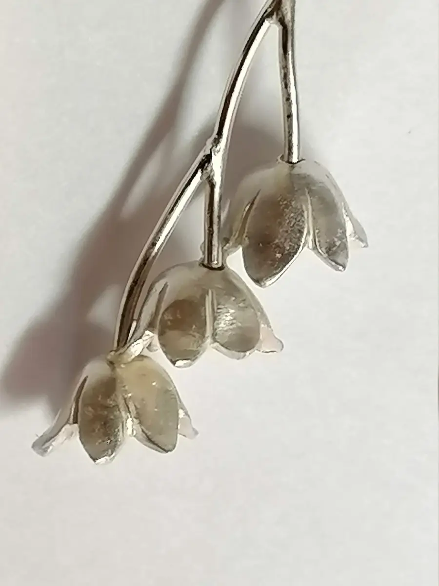 Sterling Silver Lilly Of The Valley Drop Earrings