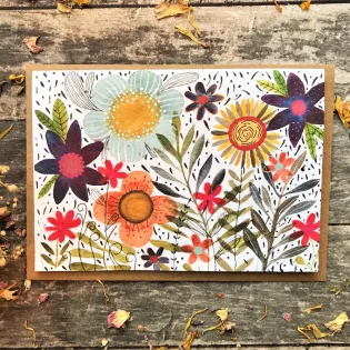 Wildflower Blooms Plantable Seed Paper Card by Erika's Whimsical Art 5