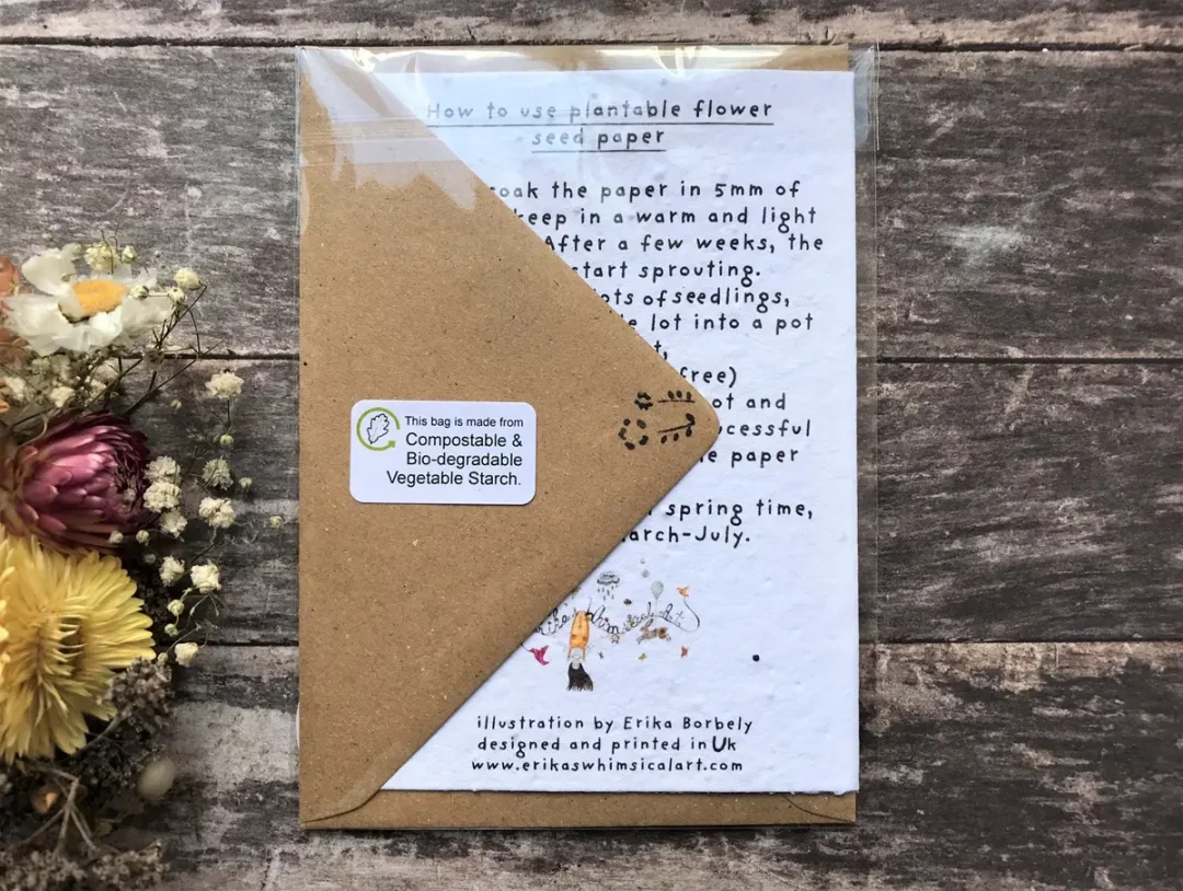 Plantable Seed Paper Cards by Erika's Whimsical Art 8