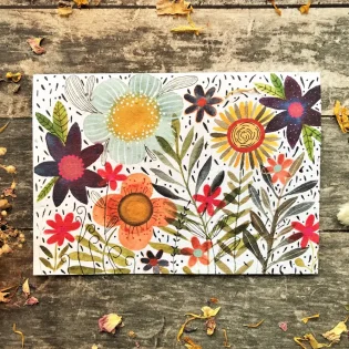 Wildflower Blooms Plantable Seed Paper Card by Erika's Whimsical Art 4
