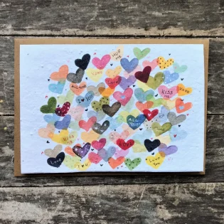 Love Hearts Plantable Seed Paper Card by Erika's Whimsical Art 5