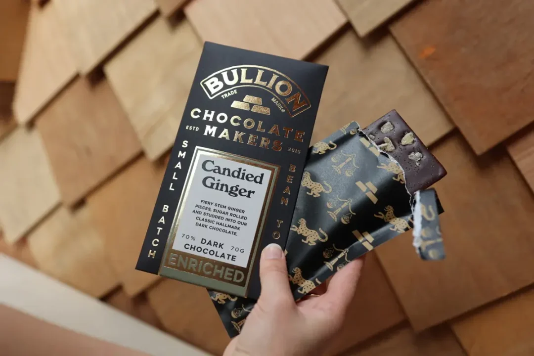 Candied Ginger 70% Dark Enriched Chocolate Bar