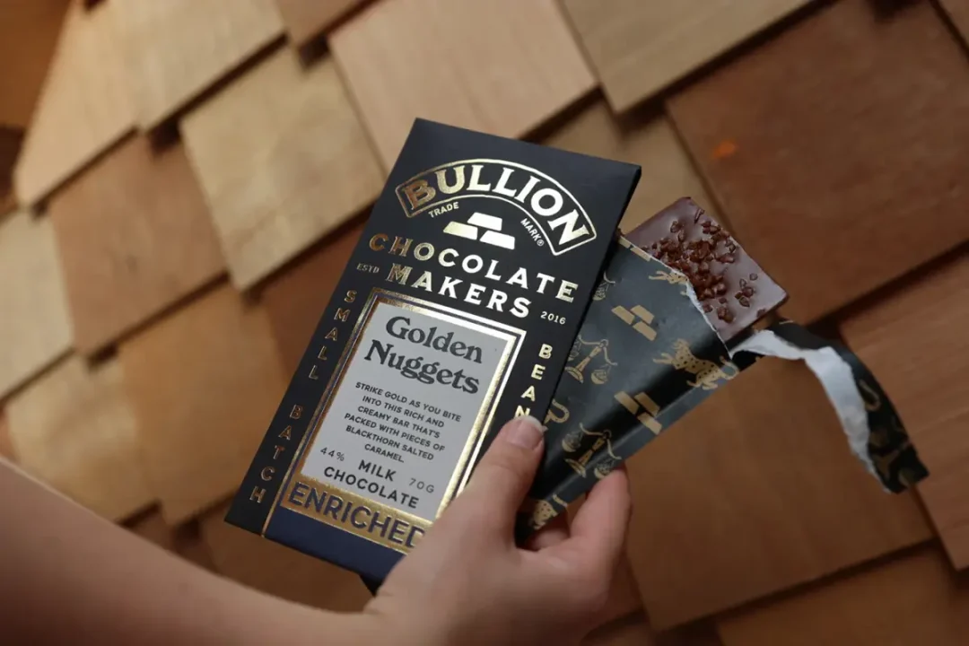 Golden Nugget Salted Caramel 44% Milk Chocolate Bar