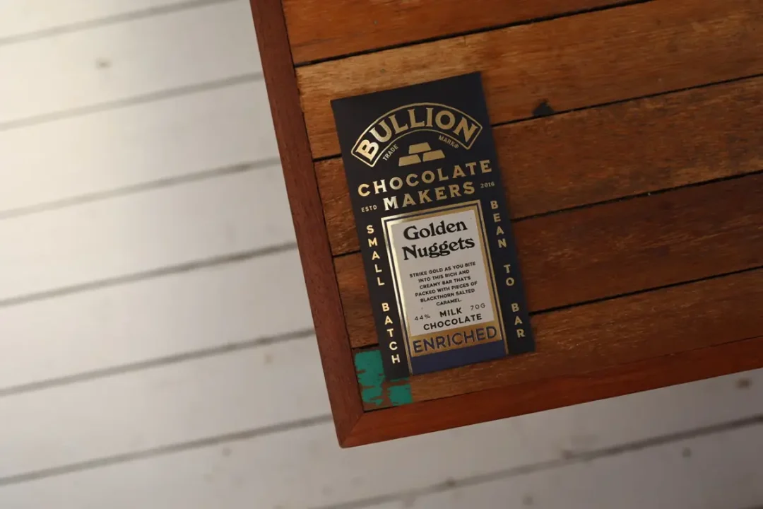Golden Nugget Salted Caramel 44% Milk Chocolate Bar by Bullion