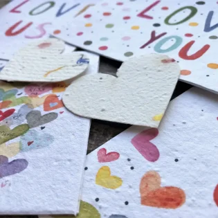 Love Hearts Plantable Seed Paper Card by Erika's Whimsical Art 8