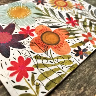 Wildflower Blooms Plantable Seed Paper Card by Erika's Whimsical Art 3