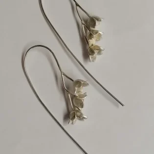 Sterling Silver Lilly Of The Valley Drop Earrings