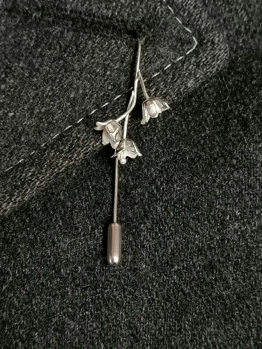 Sterling Silver Lily Of The Valley Lapel Pin