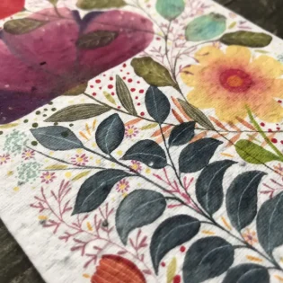 Meadow Watercolour Plantable Seed Paper Card by Erika's Whimsical Art 5