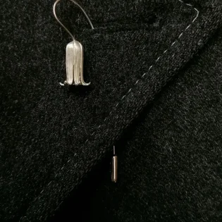 Sterling Silver Bluebell Lapel Pin