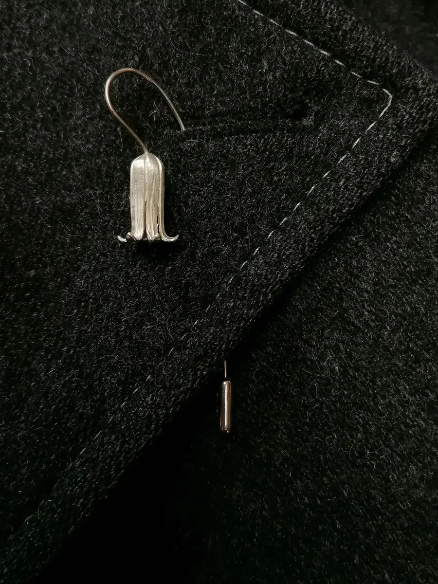 Sterling Silver Bluebell Lapel Pin