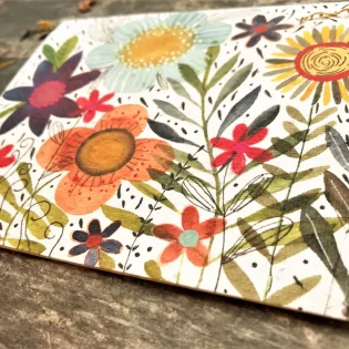 Wildflower Blooms Plantable Seed Paper Card by Erika's Whimsical Art 2