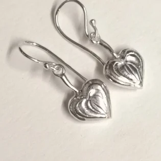Sterling Silver Heart Drop Earrings (3)