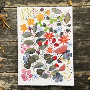 Botanical Watercolour Plantable Seed Paper Card by Erika's Whimsical Art 5