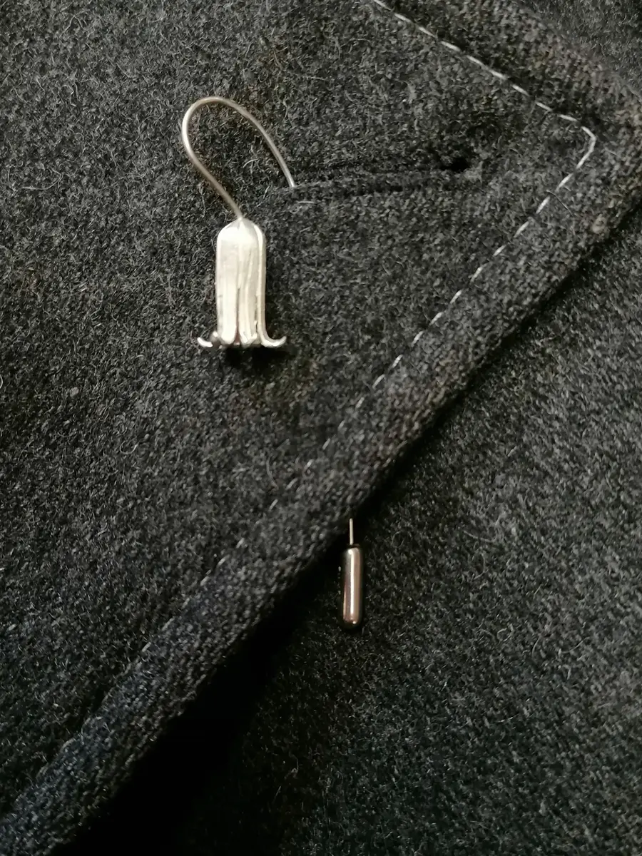 Sterling Silver Bluebell Lapel Pin