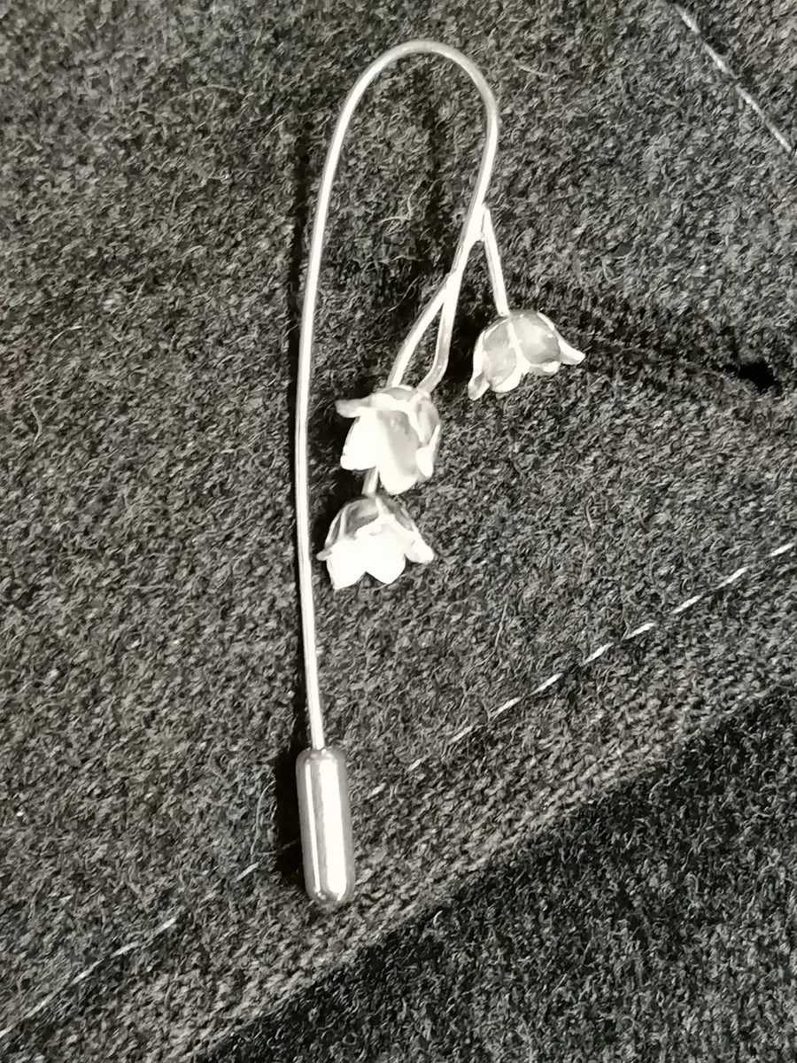 Sterling Silver Lily Of The Valley Lapel Pin