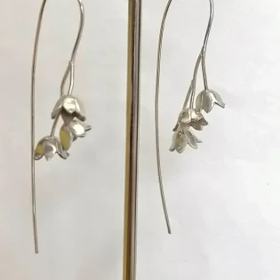 Sterling Silver Lilly Of The Valley Drop Earrings