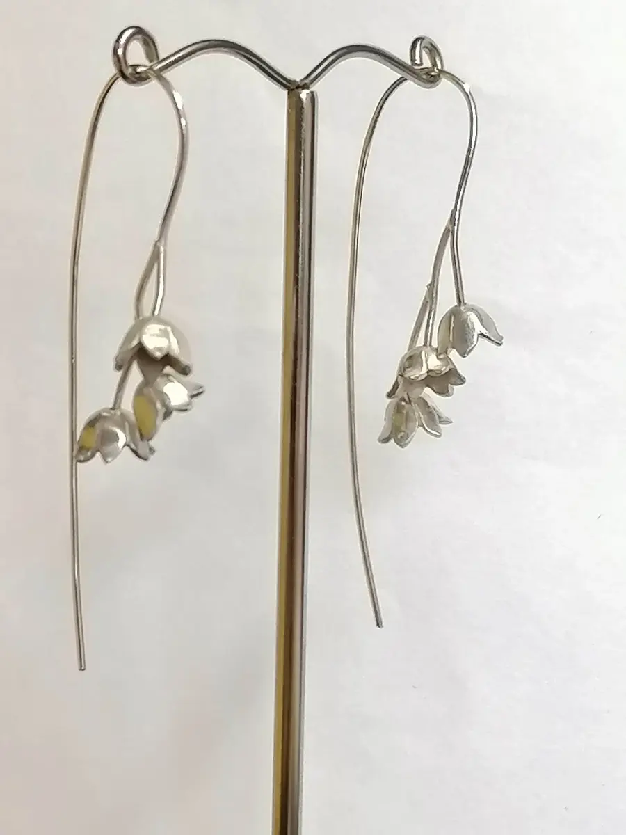 Sterling Silver Lilly Of The Valley Drop Earrings