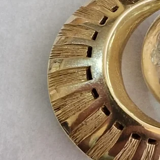 Close up of Sun Eclipse Moon Pendant Necklace