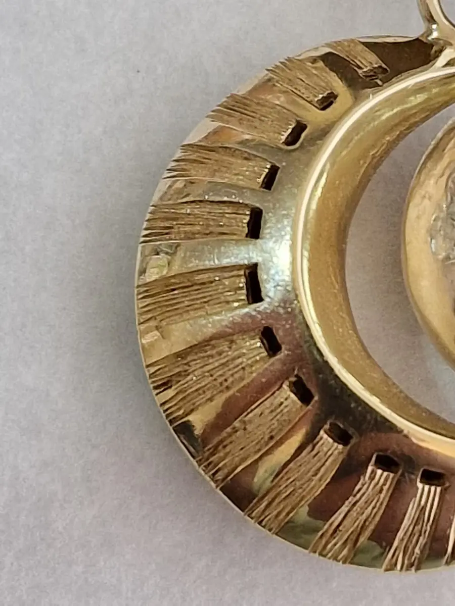Close up of Sun Eclipse Moon Pendant Necklace