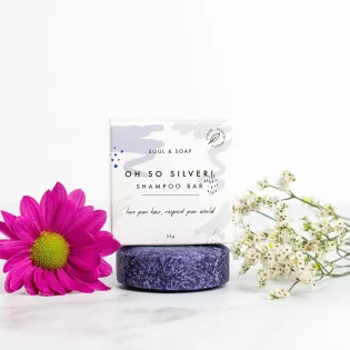 Oh So Silver Vegan Shampoo Bar For Blonde & Colour Treated Hair by Soul & Soap
