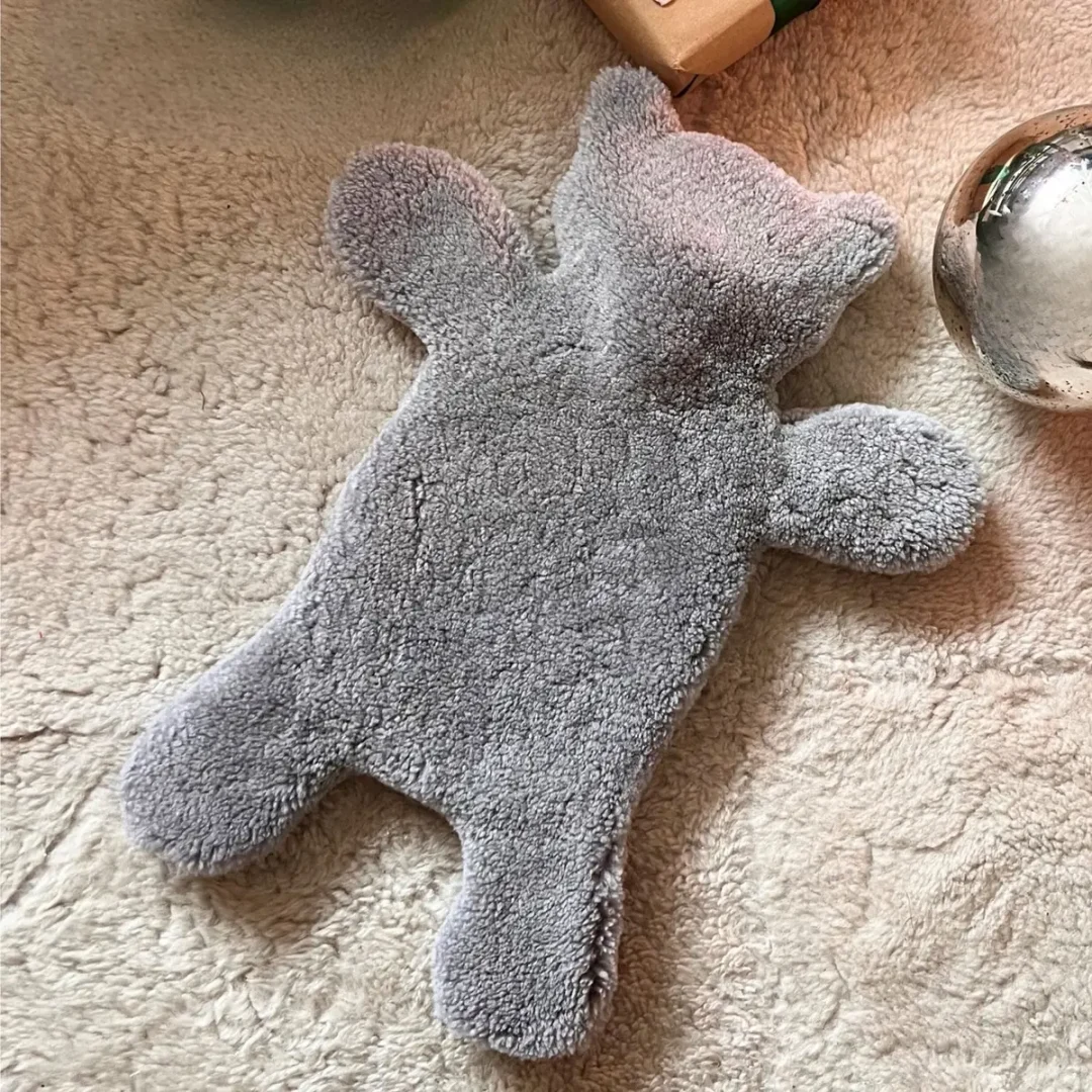 Flat Eric Teddy Bear Hot Water Bottle Cover 2L by Owen Barry
