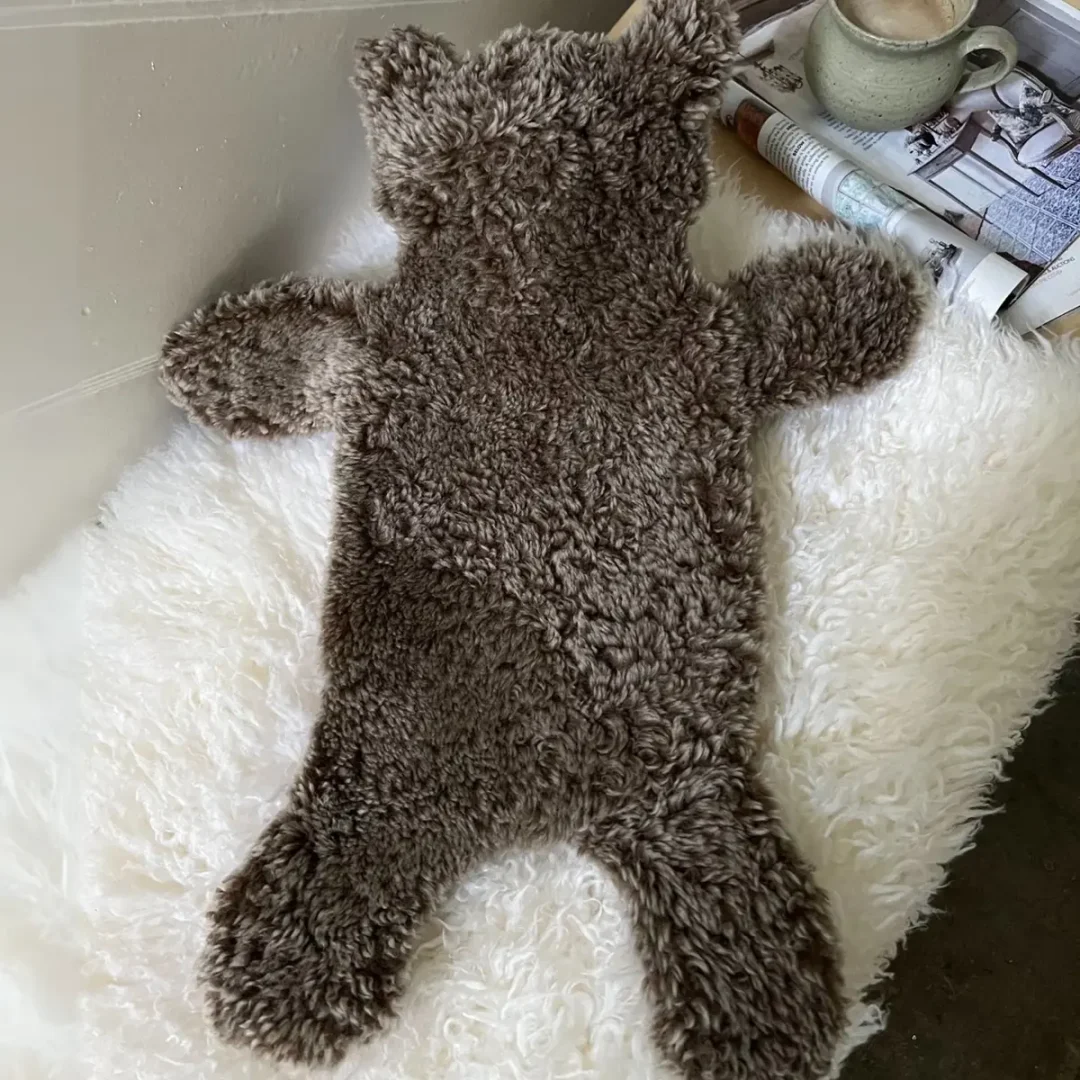 Flat Eric Papa Teddy Bear Hot Water Bottle Cover by Owen Barry